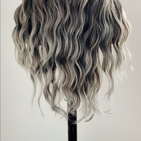 Very Pretty Slate Grey Mix Synthetic Wig with Bangs - Picture 11 of 11